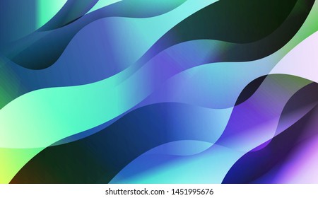 Geometric Wave Shape with Gradient Blurred Abstract Background. For Greeting Card, Flyer, Poster, Brochure, Banner Calendar. Vector Illustration