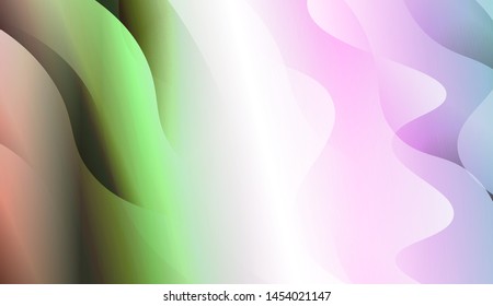 Geometric Wave Shape with Gradient Blurred Abstract Background. For Greeting Card, Flyer, Poster, Brochure, Banner Calendar. Vector Illustration