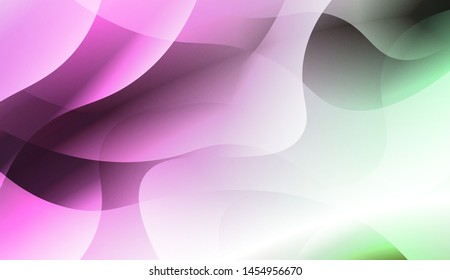 Geometric Wave Shape with Gradient Blurred Abstract Background. For Greeting Card, Flyer, Poster, Brochure, Banner Calendar. Vector Illustration
