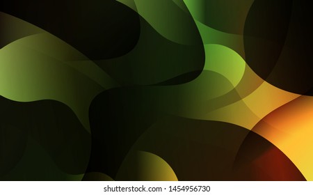 Geometric Wave Shape with Gradient Blurred Abstract Background. For Greeting Card, Flyer, Poster, Brochure, Banner Calendar. Vector Illustration