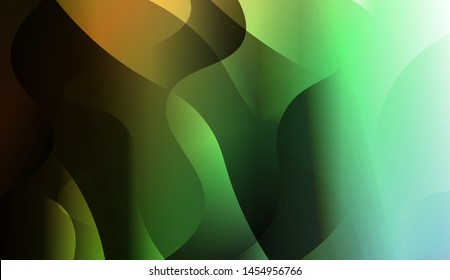 Geometric Wave Shape with Gradient Blurred Abstract Background. For Greeting Card, Flyer, Poster, Brochure, Banner Calendar. Vector Illustration