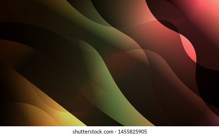 Geometric Wave Shape with Gradient Blurred Abstract Background. For Greeting Card, Flyer, Poster, Brochure, Banner Calendar. Vector Illustration