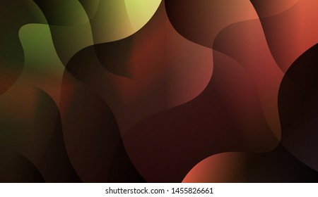 Geometric Wave Shape with Gradient Blurred Abstract Background. For Greeting Card, Flyer, Poster, Brochure, Banner Calendar. Vector Illustration