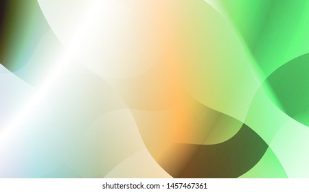 Geometric Wave Shape with Gradient Blurred Abstract Background. For Greeting Card, Flyer, Poster, Brochure, Banner Calendar. Vector Illustration