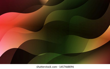 Geometric Wave Shape with Gradient Blurred Abstract Background. For Greeting Card, Flyer, Poster, Brochure, Banner Calendar. Vector Illustration