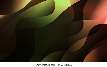 Geometric Wave Shape with Gradient Blurred Abstract Background. For Greeting Card, Flyer, Poster, Brochure, Banner Calendar. Vector Illustration