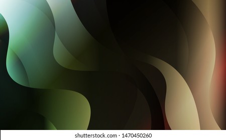 Geometric Wave Shape with Gradient Blurred Abstract Background. For Greeting Card, Flyer, Poster, Brochure, Banner Calendar. Vector Illustration