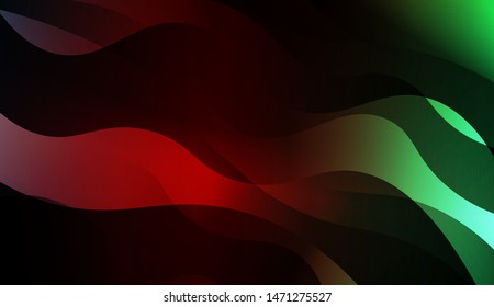 Geometric Wave Shape with Gradient Blurred Abstract Background. For Greeting Card, Flyer, Poster, Brochure, Banner Calendar. Vector Illustration
