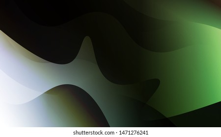 Geometric Wave Shape with Gradient Blurred Abstract Background. For Greeting Card, Flyer, Poster, Brochure, Banner Calendar. Vector Illustration