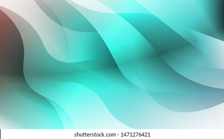 Geometric Wave Shape with Gradient Blurred Abstract Background. For Greeting Card, Flyer, Poster, Brochure, Banner Calendar. Vector Illustration