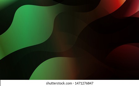 Geometric Wave Shape with Gradient Blurred Abstract Background. For Greeting Card, Flyer, Poster, Brochure, Banner Calendar. Vector Illustration