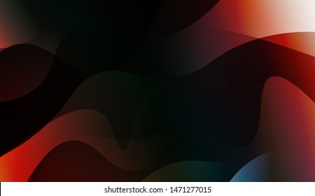 Geometric Wave Shape with Gradient Blurred Abstract Background. For Greeting Card, Flyer, Poster, Brochure, Banner Calendar. Vector Illustration