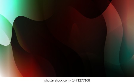 Geometric Wave Shape with Gradient Blurred Abstract Background. For Greeting Card, Flyer, Poster, Brochure, Banner Calendar. Vector Illustration