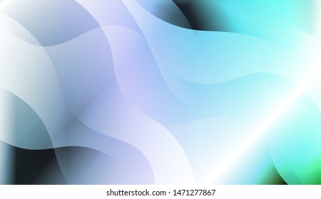 Geometric Wave Shape with Gradient Blurred Abstract Background. For Greeting Card, Flyer, Poster, Brochure, Banner Calendar. Vector Illustration