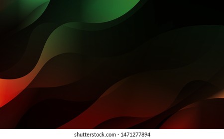 Geometric Wave Shape with Gradient Blurred Abstract Background. For Greeting Card, Flyer, Poster, Brochure, Banner Calendar. Vector Illustration