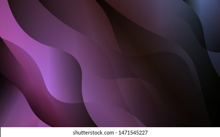 Geometric Wave Shape with Gradient Blurred Abstract Background. For Greeting Card, Flyer, Poster, Brochure, Banner Calendar. Vector Illustration