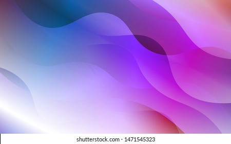 Geometric Wave Shape with Gradient Blurred Abstract Background. For Greeting Card, Flyer, Poster, Brochure, Banner Calendar. Vector Illustration