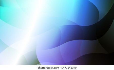 Geometric Wave Shape with Gradient Blurred Abstract Background. For Greeting Card, Flyer, Poster, Brochure, Banner Calendar. Vector Illustration