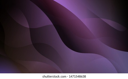Geometric Wave Shape with Gradient Blurred Abstract Background. For Greeting Card, Flyer, Poster, Brochure, Banner Calendar. Vector Illustration