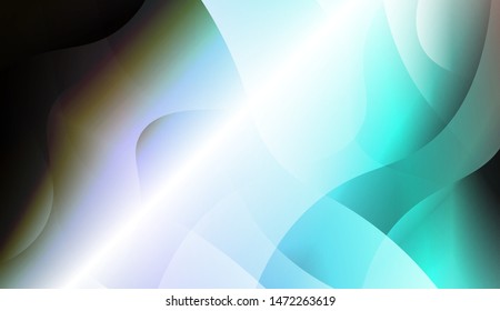 Geometric Wave Shape with Gradient Blurred Abstract Background. For Greeting Card, Flyer, Poster, Brochure, Banner Calendar. Vector Illustration