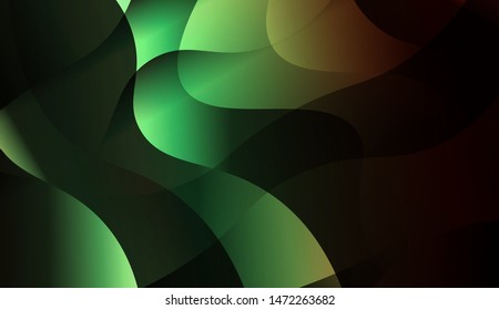 Geometric Wave Shape with Gradient Blurred Abstract Background. For Greeting Card, Flyer, Poster, Brochure, Banner Calendar. Vector Illustration