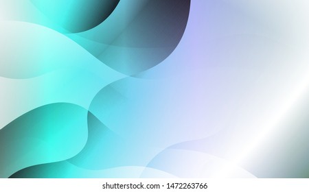 Geometric Wave Shape with Gradient Blurred Abstract Background. For Greeting Card, Flyer, Poster, Brochure, Banner Calendar. Vector Illustration