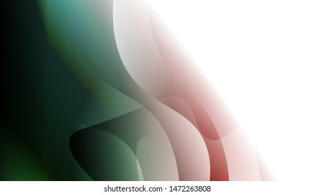 Geometric Wave Shape with Gradient Blurred Abstract Background. For Greeting Card, Flyer, Poster, Brochure, Banner Calendar. Vector Illustration