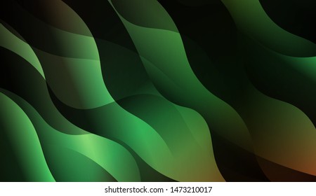 Geometric Wave Shape with Gradient Blurred Abstract Background. For Greeting Card, Flyer, Poster, Brochure, Banner Calendar. Vector Illustration