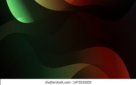 Geometric Wave Shape with Gradient Blurred Abstract Background. For Greeting Card, Flyer, Poster, Brochure, Banner Calendar. Vector Illustration