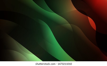 Geometric Wave Shape with Gradient Blurred Abstract Background. For Greeting Card, Flyer, Poster, Brochure, Banner Calendar. Vector Illustration