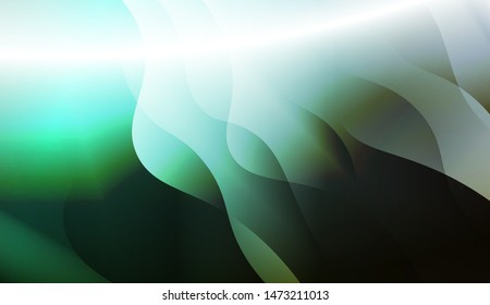 Geometric Wave Shape with Gradient Blurred Abstract Background. For Greeting Card, Flyer, Poster, Brochure, Banner Calendar. Vector Illustration