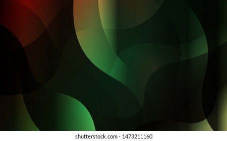 Geometric Wave Shape with Gradient Blurred Abstract Background. For Greeting Card, Flyer, Poster, Brochure, Banner Calendar. Vector Illustration
