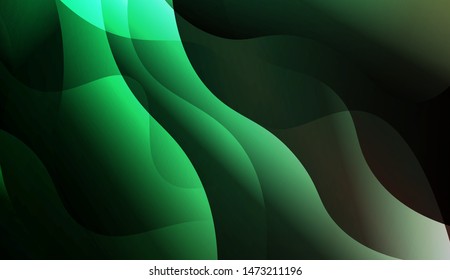 Geometric Wave Shape with Gradient Blurred Abstract Background. For Greeting Card, Flyer, Poster, Brochure, Banner Calendar. Vector Illustration