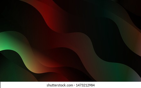 Geometric Wave Shape with Gradient Blurred Abstract Background. For Greeting Card, Flyer, Poster, Brochure, Banner Calendar. Vector Illustration