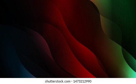 Geometric Wave Shape with Gradient Blurred Abstract Background. For Greeting Card, Flyer, Poster, Brochure, Banner Calendar. Vector Illustration