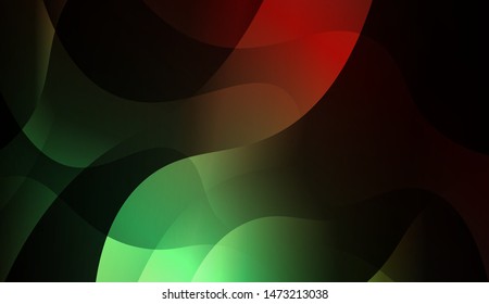 Geometric Wave Shape with Gradient Blurred Abstract Background. For Greeting Card, Flyer, Poster, Brochure, Banner Calendar. Vector Illustration