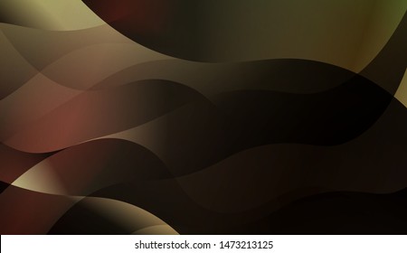 Geometric Wave Shape with Gradient Blurred Abstract Background. For Greeting Card, Flyer, Poster, Brochure, Banner Calendar. Vector Illustration