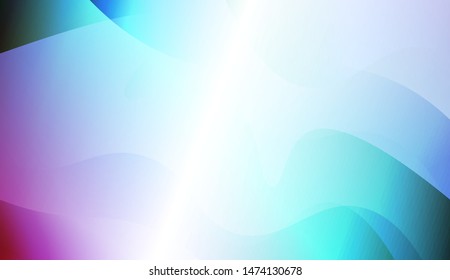 Geometric Wave Shape with Gradient Blurred Abstract Background. For Greeting Card, Flyer, Poster, Brochure, Banner Calendar. Vector Illustration