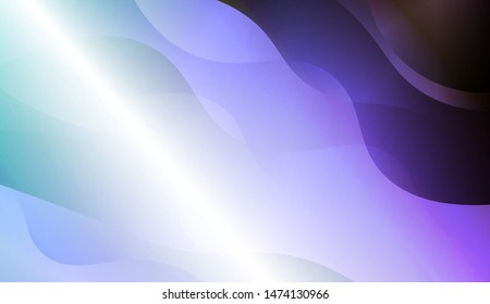 Geometric Wave Shape with Gradient Blurred Abstract Background. For Greeting Card, Flyer, Poster, Brochure, Banner Calendar. Vector Illustration