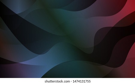 Geometric Wave Shape with Gradient Blurred Abstract Background. For Greeting Card, Flyer, Poster, Brochure, Banner Calendar. Vector Illustration