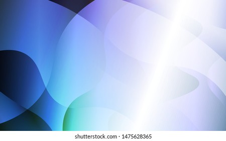 Geometric Wave Shape with Gradient Blurred Abstract Background. For Greeting Card, Flyer, Poster, Brochure, Banner Calendar. Vector Illustration