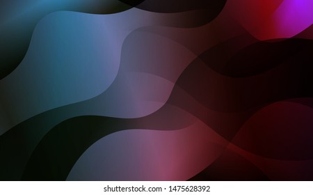 Geometric Wave Shape with Gradient Blurred Abstract Background. For Greeting Card, Flyer, Poster, Brochure, Banner Calendar. Vector Illustration