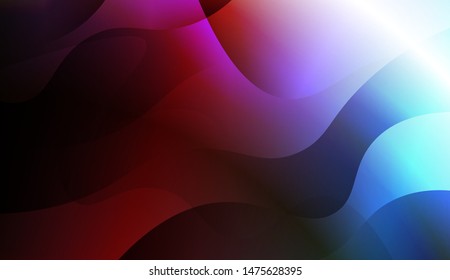 Geometric Wave Shape with Gradient Blurred Abstract Background. For Greeting Card, Flyer, Poster, Brochure, Banner Calendar. Vector Illustration