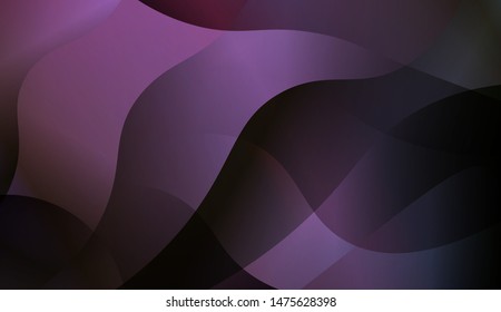 Geometric Wave Shape with Gradient Blurred Abstract Background. For Greeting Card, Flyer, Poster, Brochure, Banner Calendar. Vector Illustration