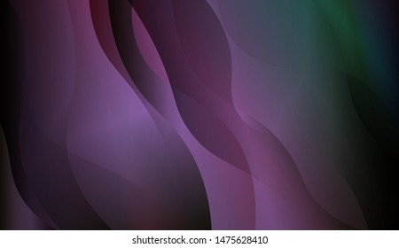 Geometric Wave Shape with Gradient Blurred Abstract Background. For Greeting Card, Flyer, Poster, Brochure, Banner Calendar. Vector Illustration