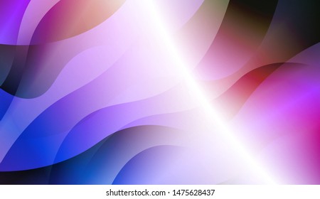 Geometric Wave Shape with Gradient Blurred Abstract Background. For Greeting Card, Flyer, Poster, Brochure, Banner Calendar. Vector Illustration
