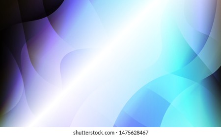 Geometric Wave Shape with Gradient Blurred Abstract Background. For Greeting Card, Flyer, Poster, Brochure, Banner Calendar. Vector Illustration