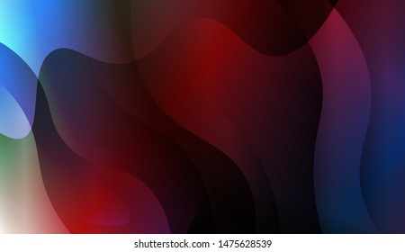 Geometric Wave Shape with Gradient Blurred Abstract Background. For Greeting Card, Flyer, Poster, Brochure, Banner Calendar. Vector Illustration