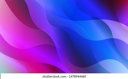 Geometric Wave Shape with Gradient Blurred Abstract Background. For Greeting Card, Flyer, Poster, Brochure, Banner Calendar. Vector Illustration