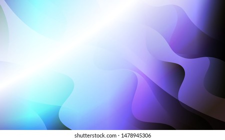 Geometric Wave Shape with Gradient Blurred Abstract Background. For Greeting Card, Flyer, Poster, Brochure, Banner Calendar. Vector Illustration